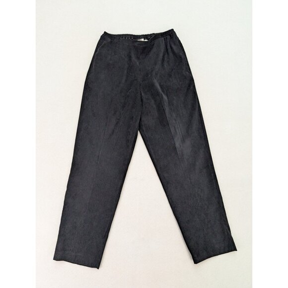 Kim Rogers Women's Pants Size 8P Black Soft Microfiber Elastic Waist Pull-On - Picture 1 of 11